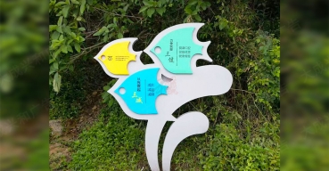 鹽田區(qū)健康步道異形導視立牌制作案例二