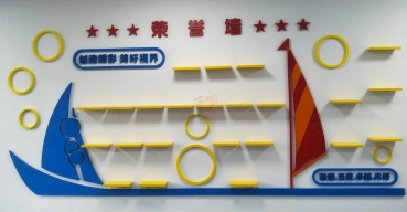 PVC烤漆企業(yè)榮譽(yù)墻制作案例一