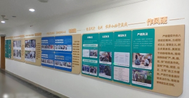 PVC烤漆UV彩印文化墻制作案例一