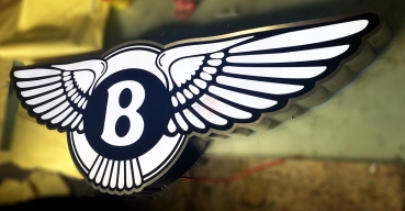 品牌車(chē)LOGO不銹鋼拉空燈箱制作案例三